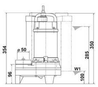 Tsurumi POMA-4 met buisvlotter