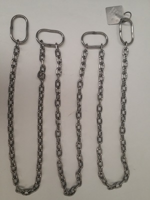 RVS316 Hijsketting, 2 meter, 200 kg, incl. certificaat