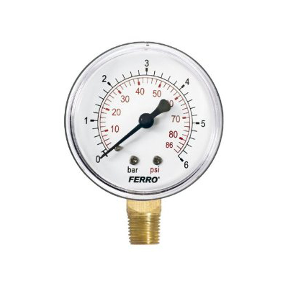 Manometer 0-6 bar achteraansluiting